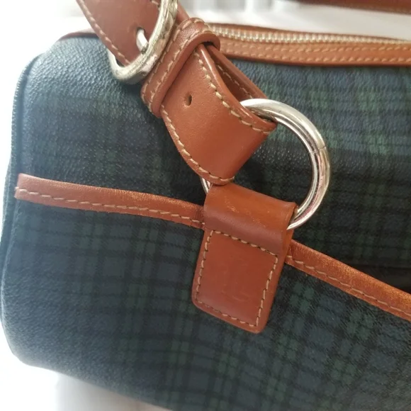 Vintage Ralph Lauren Plaid Barrel Purse - Picture 4 of 16